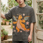 Pok¡§|mon Dragonite Unisex Vintage Washed Tee