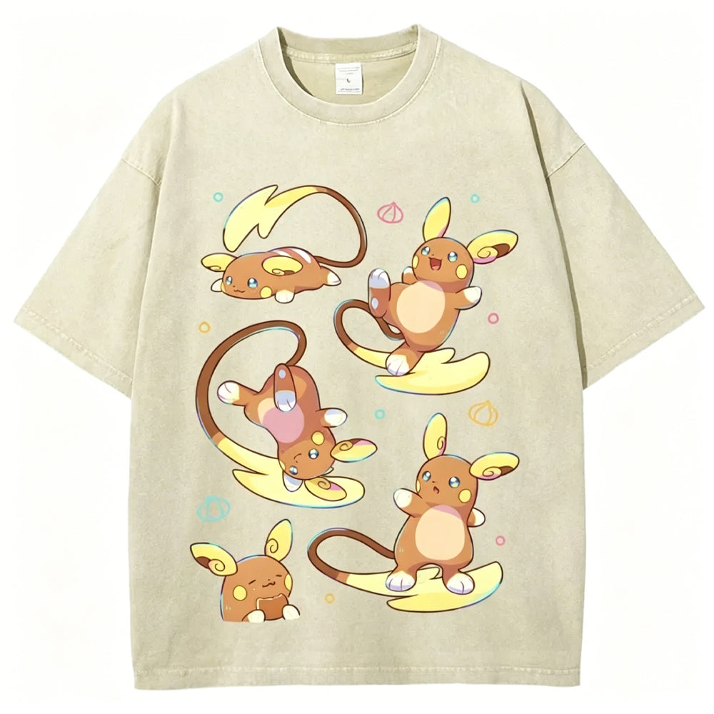 Raichu Possesses Electricity And Superpowers Unisex Vintage Tee
