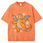 Pok¡§|mon Dragonite Unisex Vintage Washed Tee