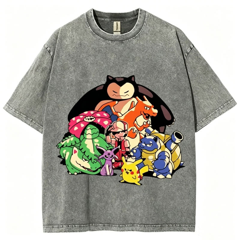 The Original Pok¡§|mon Unisex Vintage Washed Tee