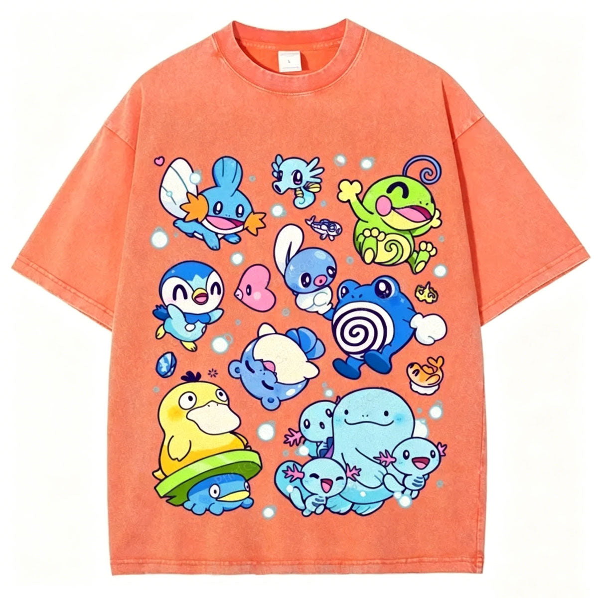 Pok¡§|mon Weaving Unisex Vintage Washed Tee