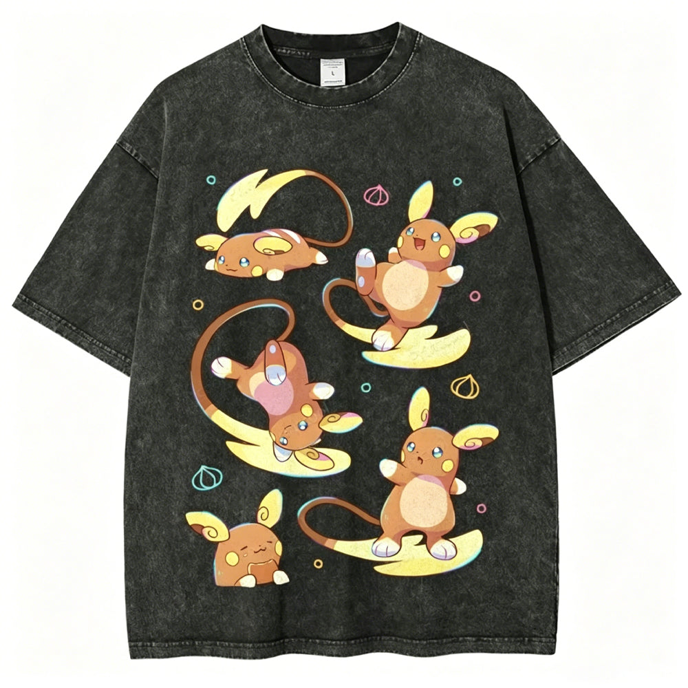 Raichu Possesses Electricity And Superpowers Unisex Vintage Tee
