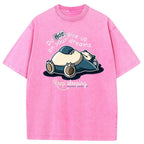 Sleepy Snorlax Quote Cartoon Tee | Pokemon Anime