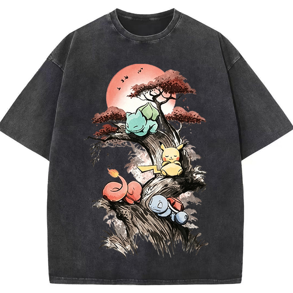 Bonsai Starters Sunset Vintage Tee | Pokemon Anime