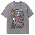 Black Dark Dragon Evolution Squad Cartoon Tee | Pokemon Anime