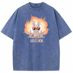 Funny Badass Mama Bunny Family Graphic Vintage Washed T-Shirt