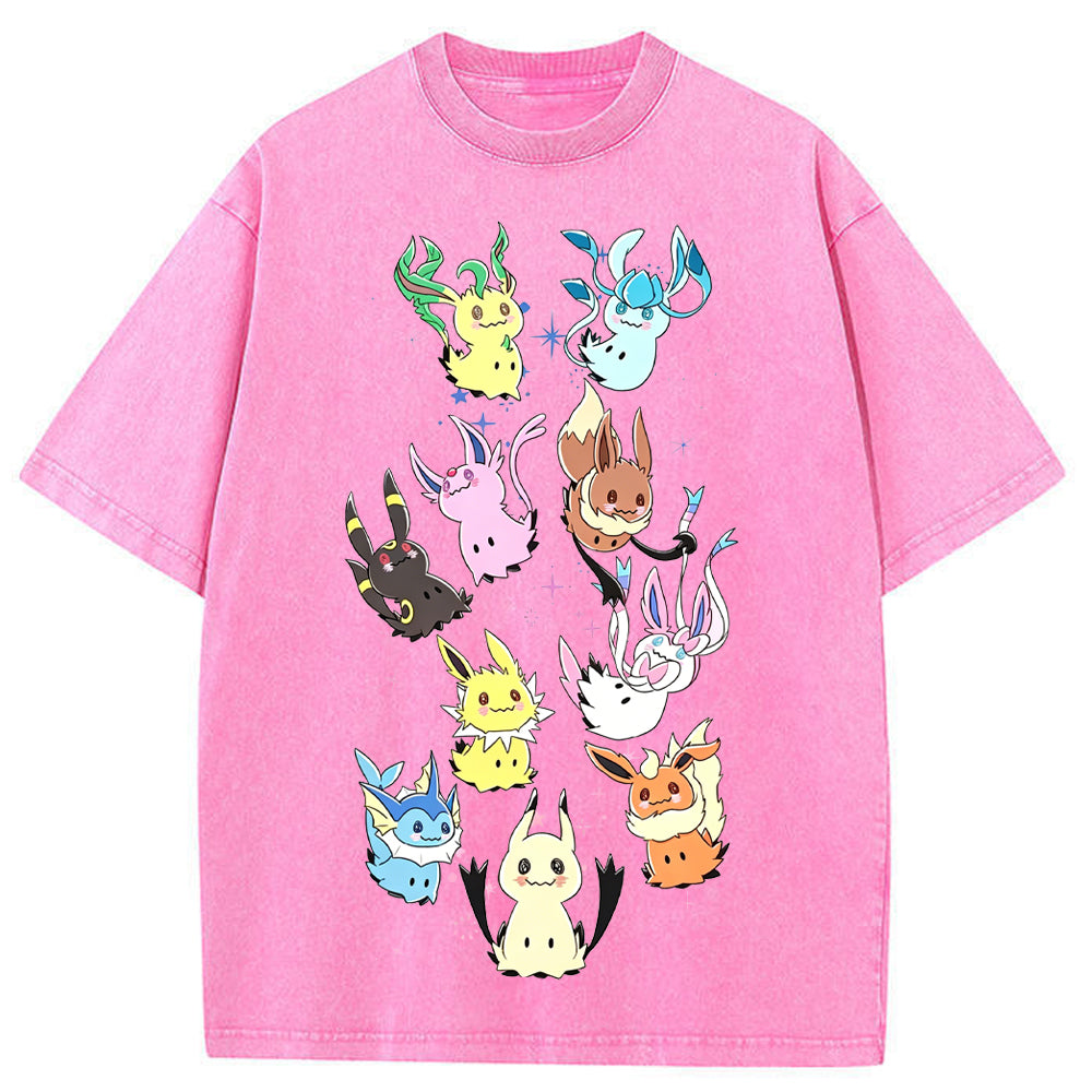 Full Eeveelutions Vertical Collage Vintage Tee | Pokemon Anime