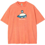 Cute Parent & Kid Snorlax Vintage Washed T-Shirt