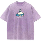 Cute Parent & Kid Snorlax Vintage Washed T-Shirt