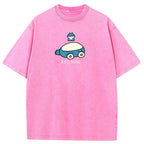 Cute Parent & Kid Snorlax Vintage Washed T-Shirt