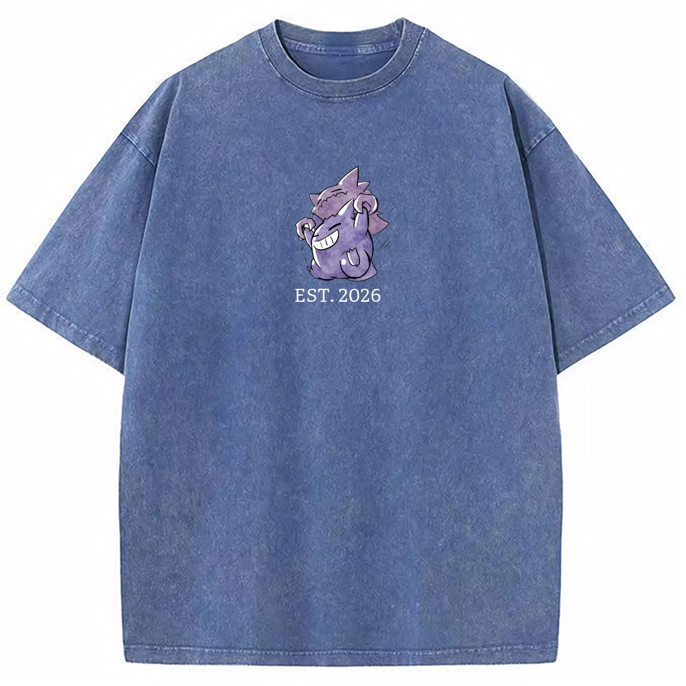 Cute Parent & Kid Haunter Gengar Hug Vintage T-Shirt