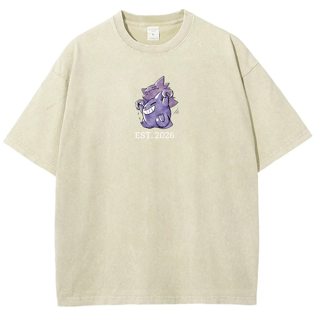 Cute Parent & Kid Haunter Gengar Hug Vintage T-Shirt