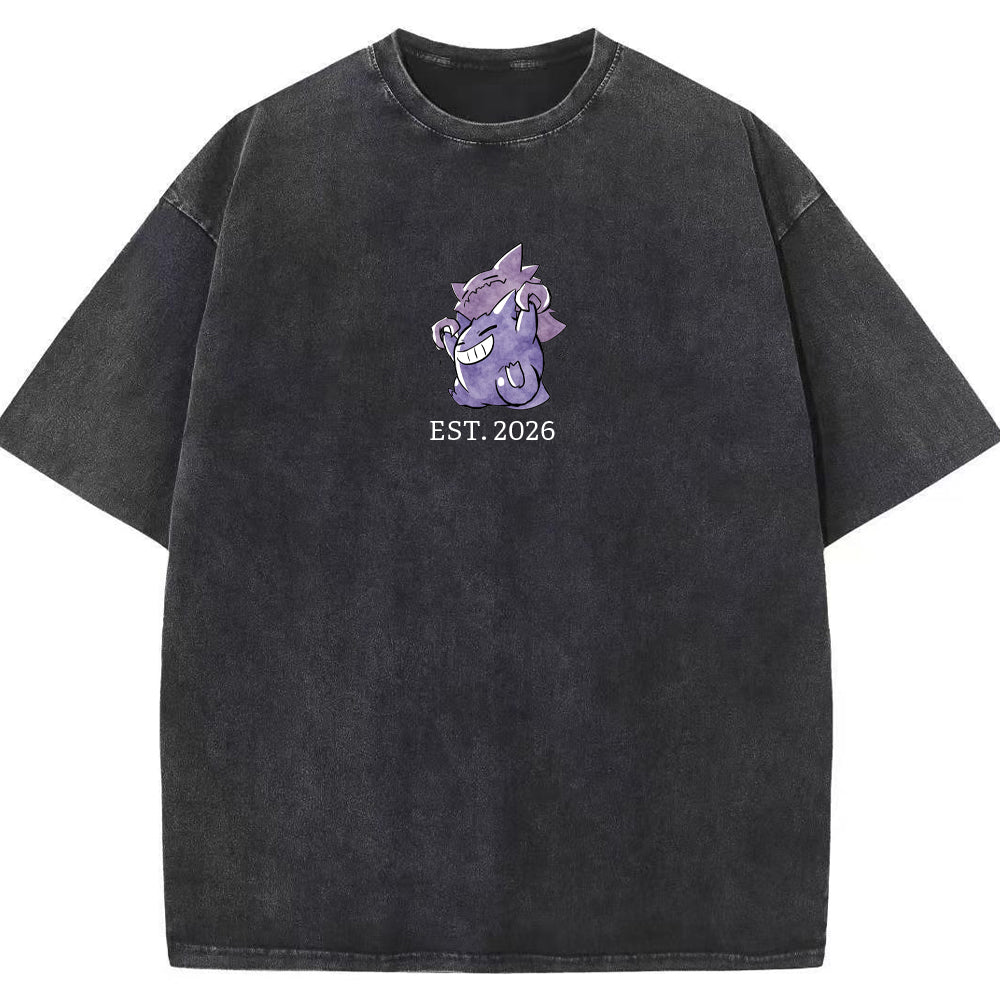 Cute Parent & Kid Haunter Gengar Hug Vintage T-Shirt