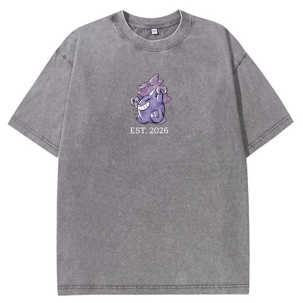 Cute Parent & Kid Haunter Gengar Hug Vintage T-Shirt