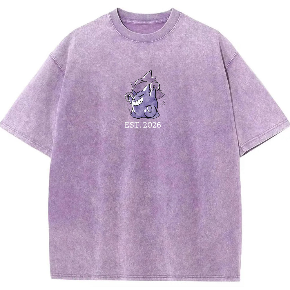 Cute Parent & Kid Haunter Gengar Hug Vintage T-Shirt