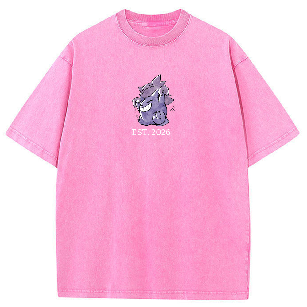 Cute Parent & Kid Haunter Gengar Hug Vintage T-Shirt