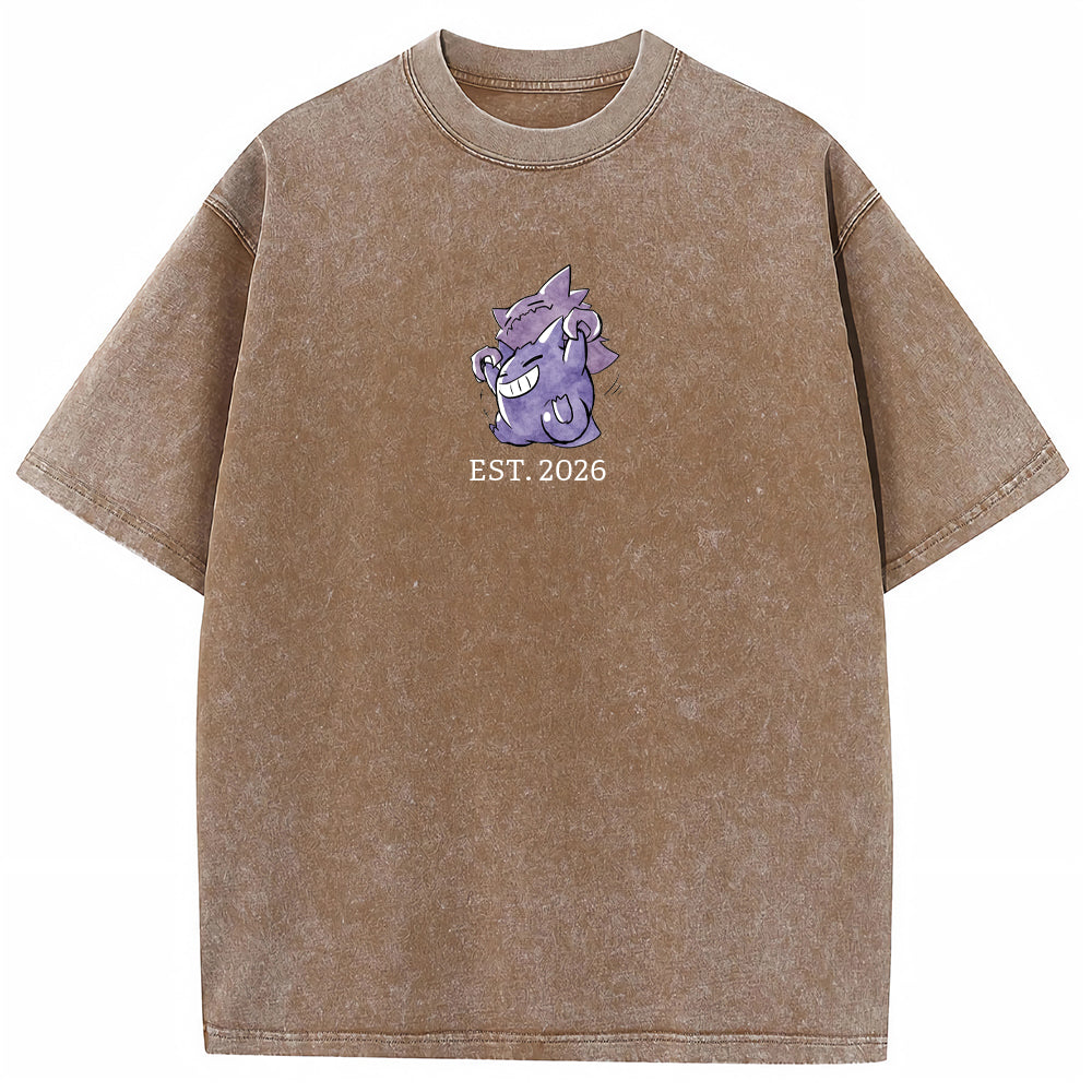 Cute Parent & Kid Haunter Gengar Hug Vintage T-Shirt