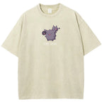 Cute Parent & Kid Gastly Haunter Gengar Cartoon Vintage T-Shirt