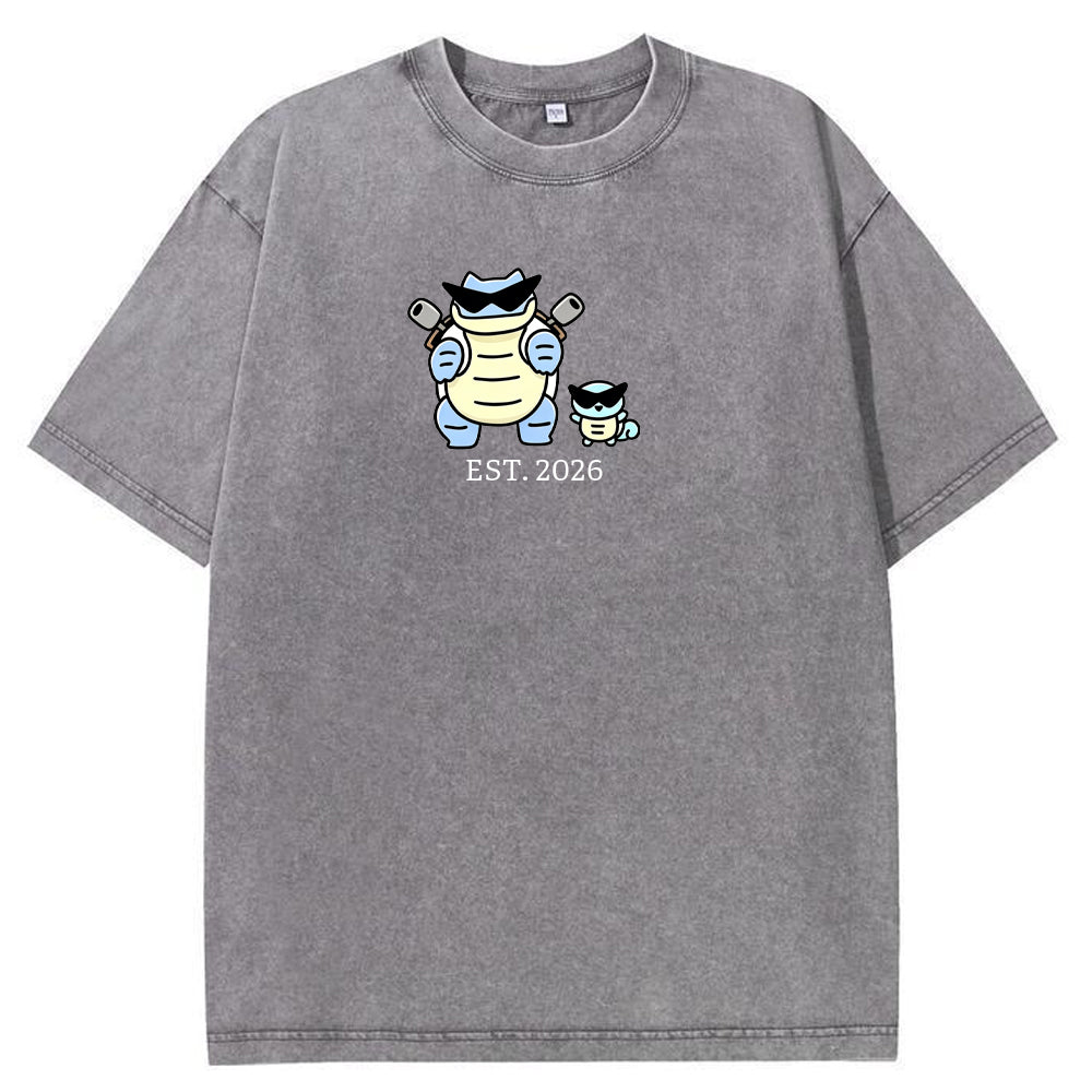 Cute Parent & Kid Blastoise Vintage T-Shirt