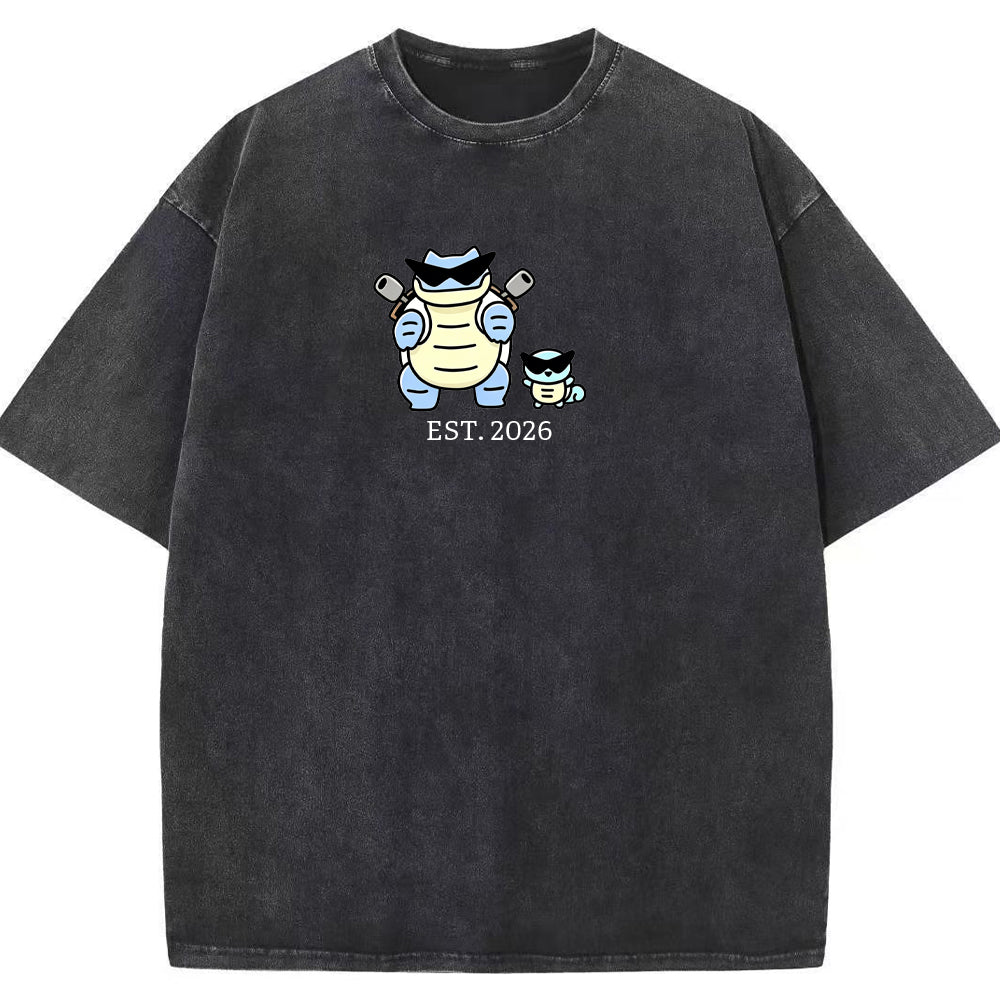 Cute Parent & Kid Blastoise Vintage T-Shirt