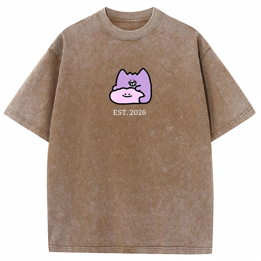 Cute Parent & Kid Gastly Haunter Vintage T-Shirt