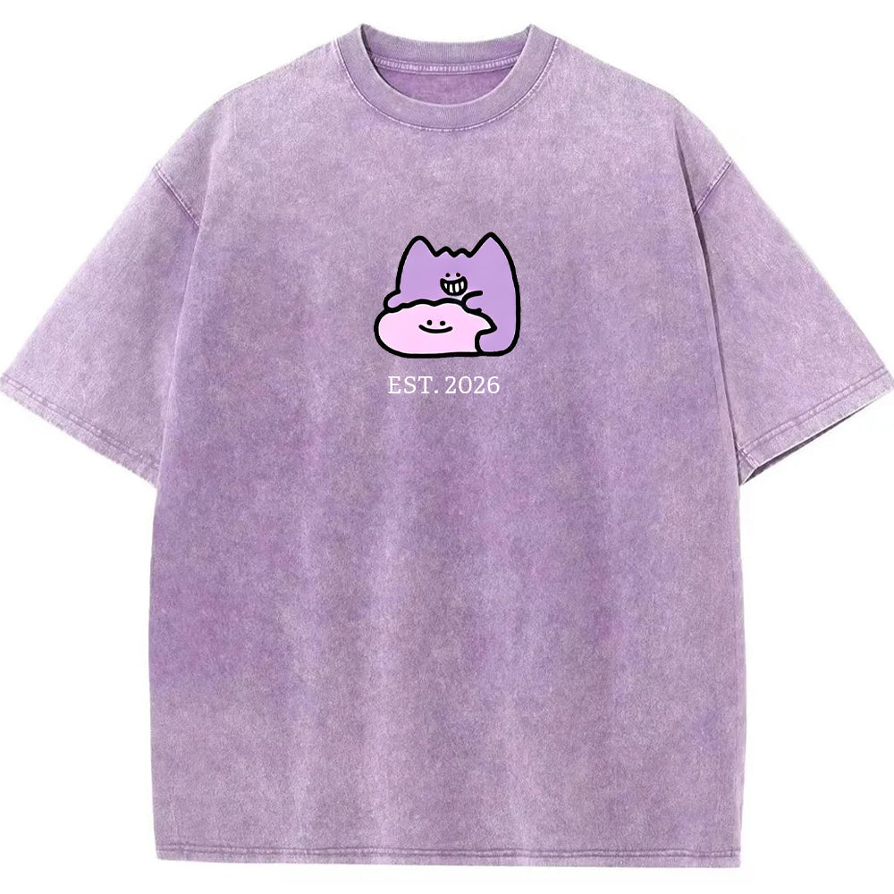 Cute Parent & Kid Gastly Haunter Vintage T-Shirt