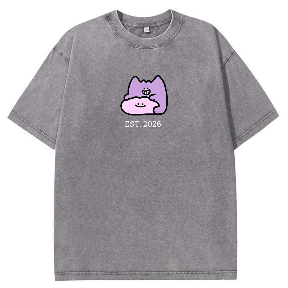 Cute Parent & Kid Gastly Haunter Vintage T-Shirt