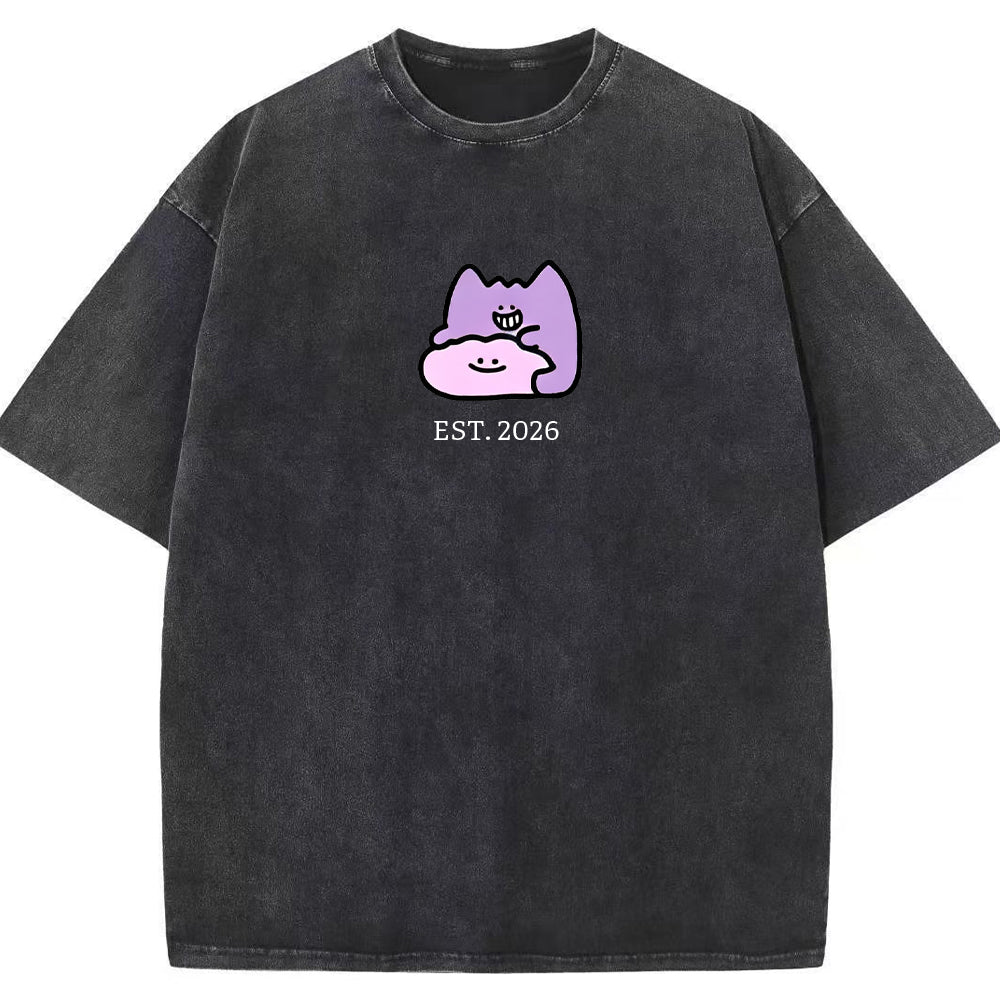 Cute Parent & Kid Gastly Haunter Vintage T-Shirt