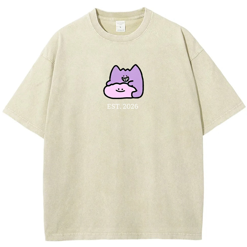 Cute Parent & Kid Gastly Haunter Vintage T-Shirt