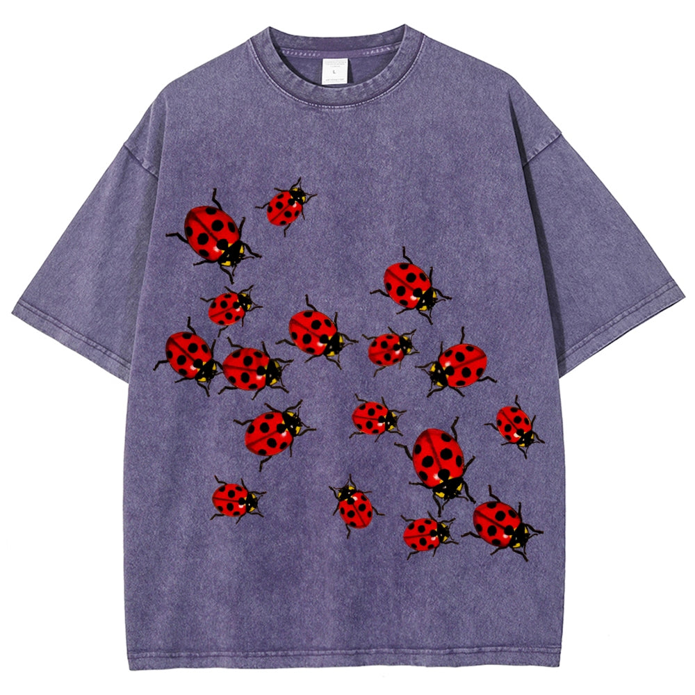 Ladybugs Unisex Vintage Washed Tee