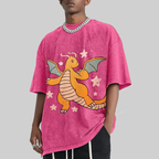 Pok¡§|mon Dragonite Unisex Vintage Washed Tee