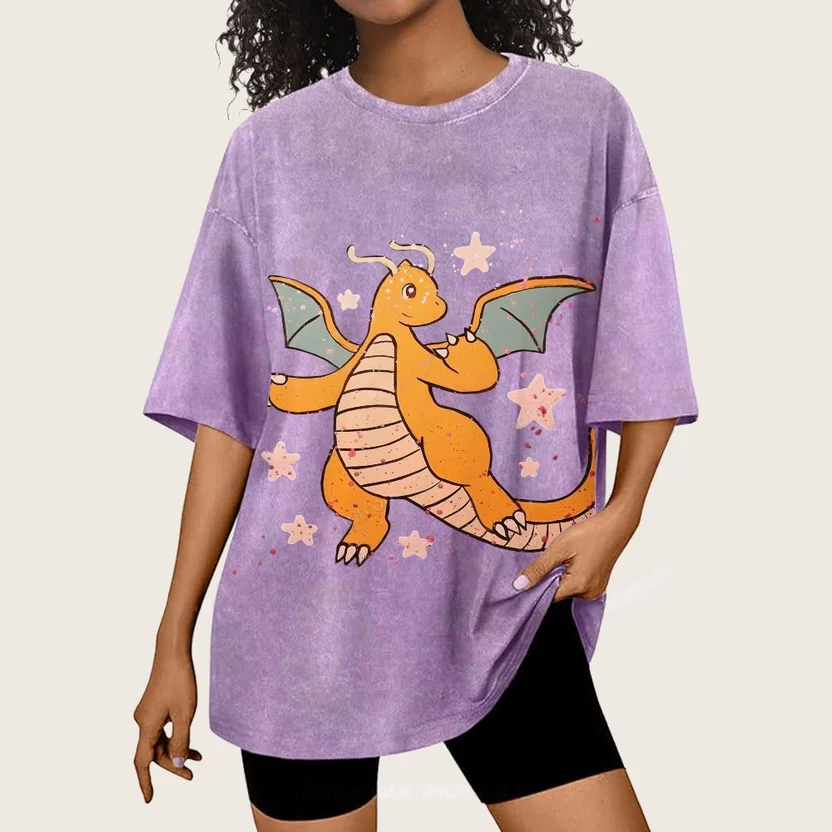 Pok¡§|mon Dragonite Unisex Vintage Washed Tee