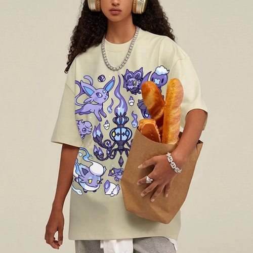 Ghost Type Pok¡§|mon Unisex Vintage Washed Tee