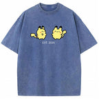 Cute Parent & Kid Pikachu Vintage Washed T-Shirt