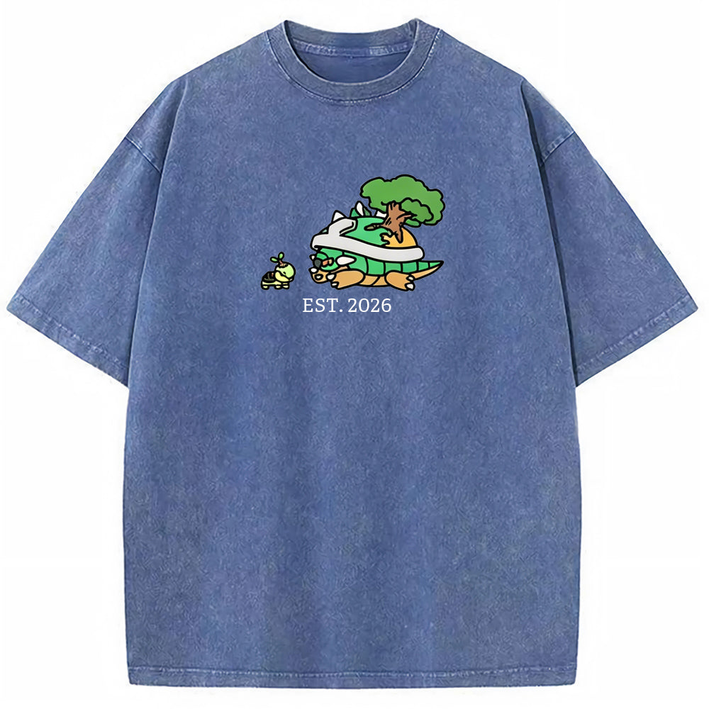 Cute Parent & Kid Torterra Vintage Washed T-Shirt