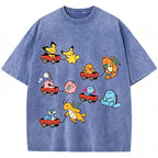 Pok¡§|mon Advanced Form Unisex Vintage Washed Tee