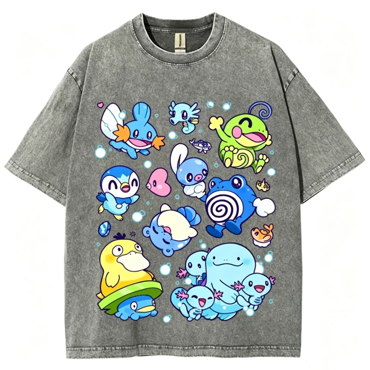 Pok¡§|mon Weaving Unisex Vintage Washed Tee