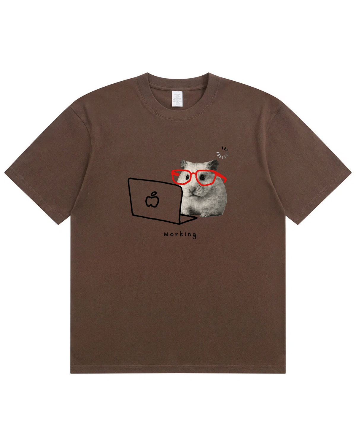 Working Hamster Tee – Cute Graphic T-Shirt