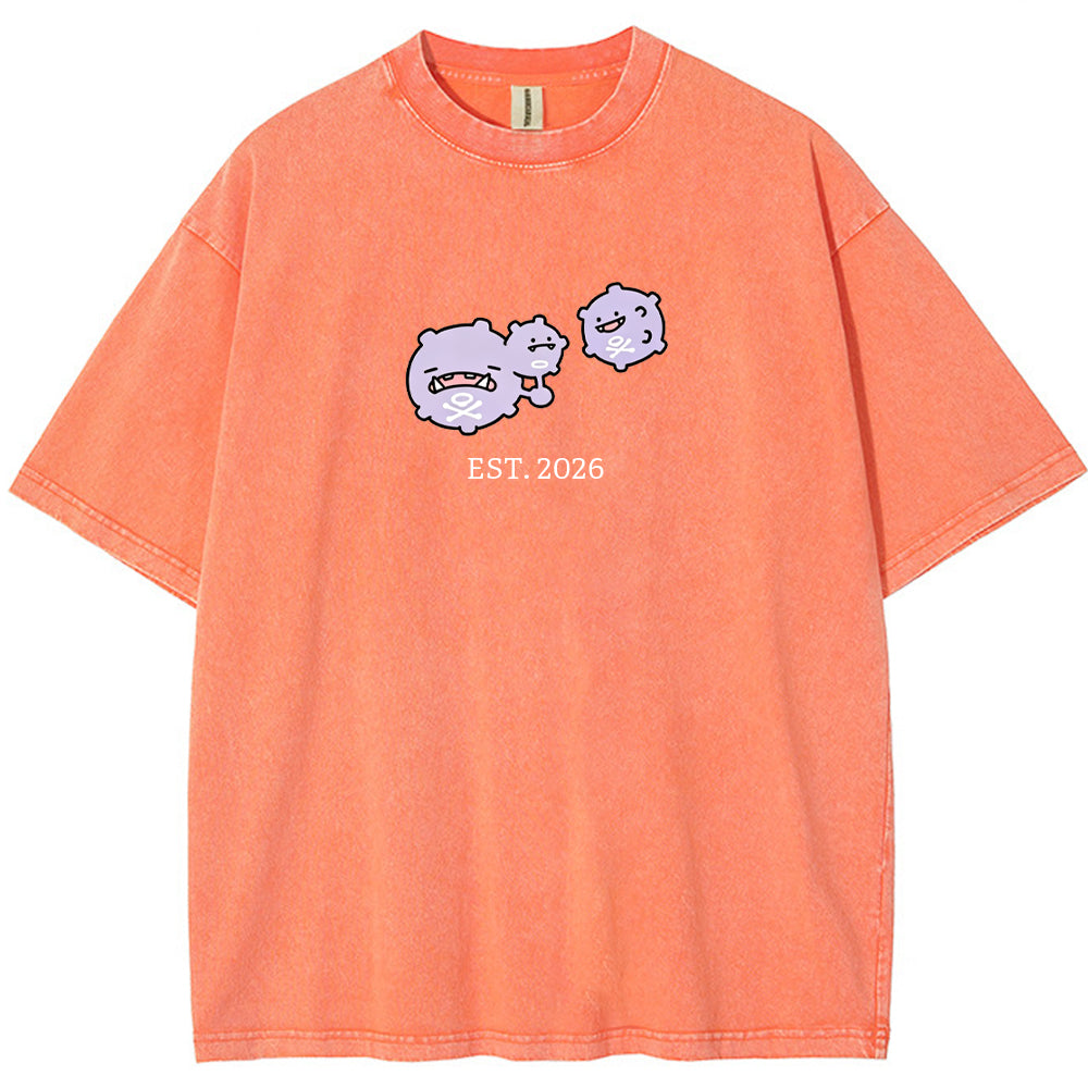 Cute Parent & Kid Koffing Trio Vintage T-Shirt