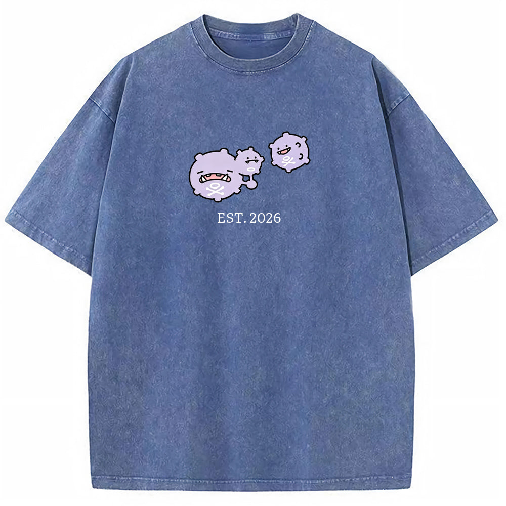 Cute Parent & Kid Koffing Trio Vintage T-Shirt