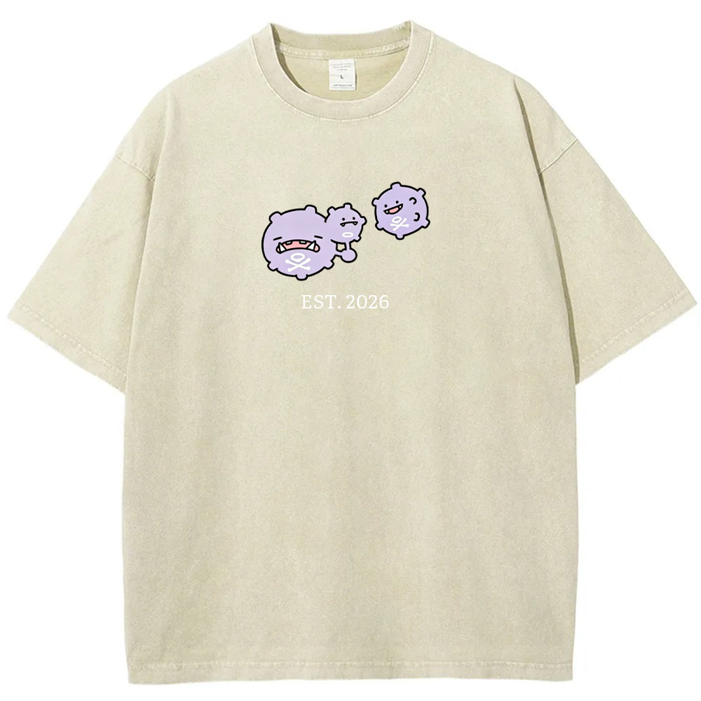Cute Parent & Kid Koffing Trio Vintage T-Shirt