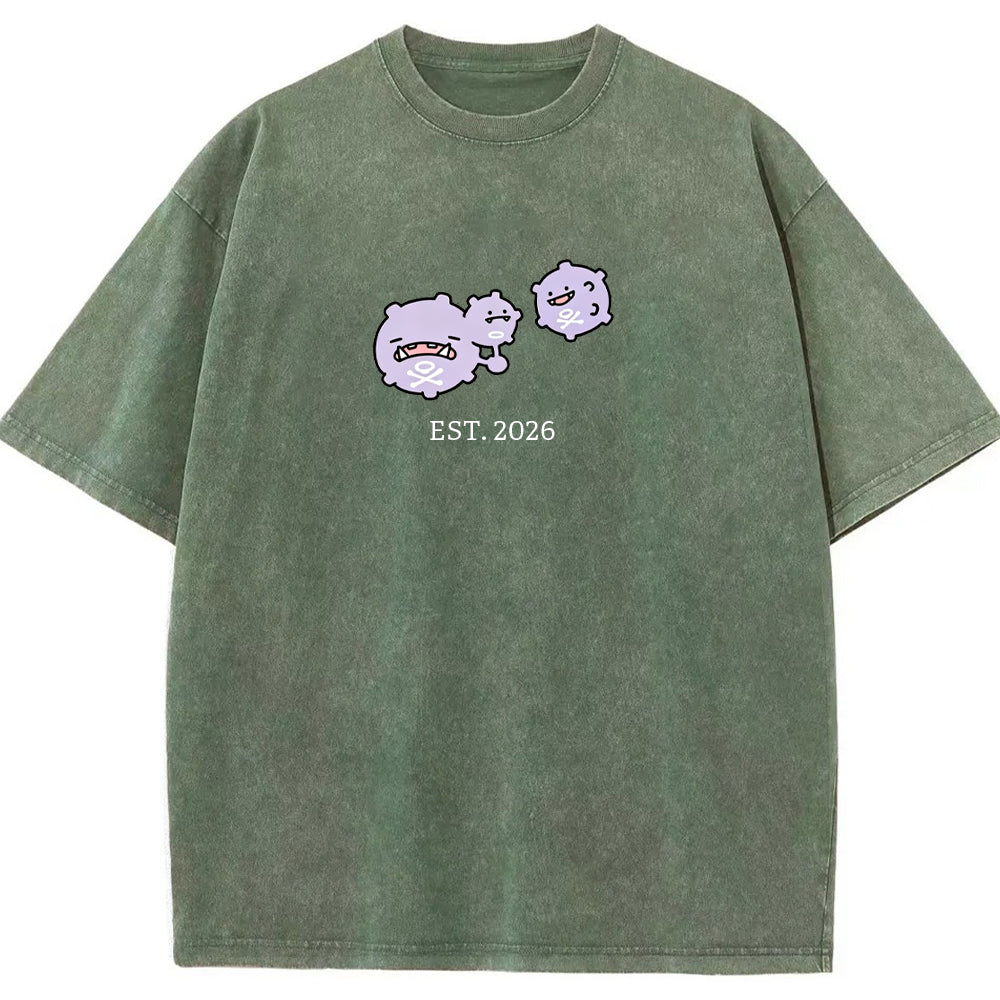 Cute Parent & Kid Koffing Trio Vintage T-Shirt