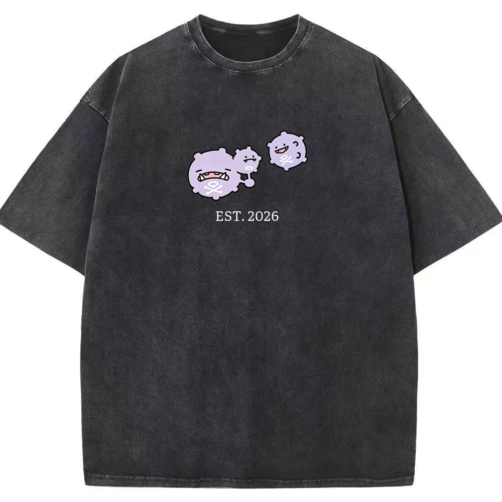 Cute Parent & Kid Koffing Trio Vintage T-Shirt