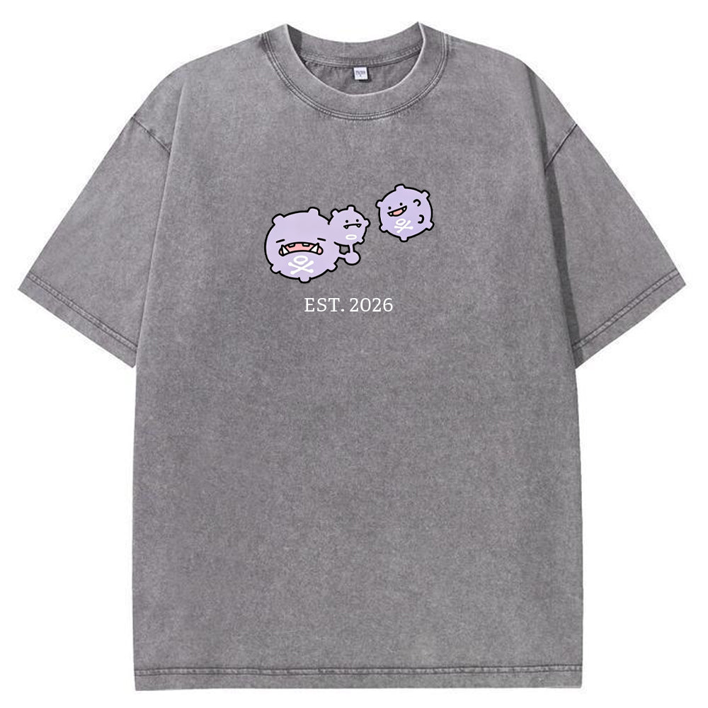 Cute Parent & Kid Koffing Trio Vintage T-Shirt