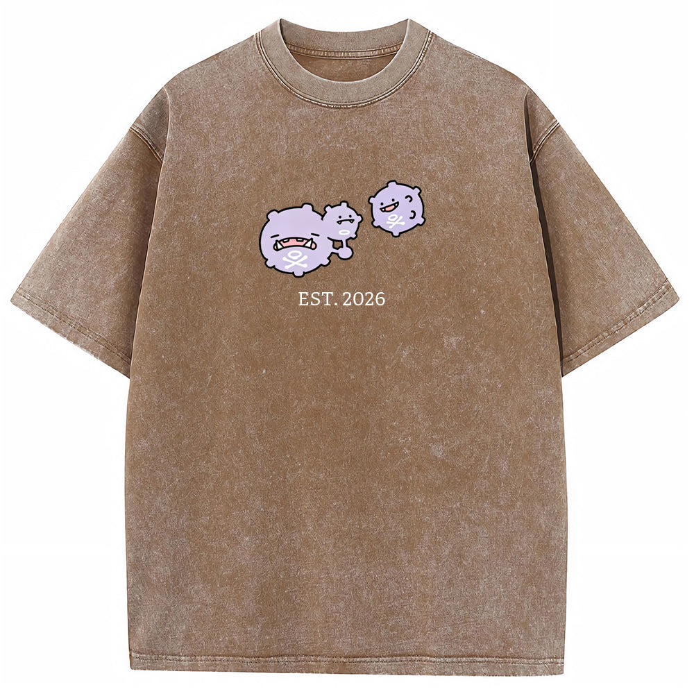 Cute Parent & Kid Koffing Trio Vintage T-Shirt