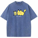 Cute Parent & Kid Pikachu Vintage Washed T-Shirt
