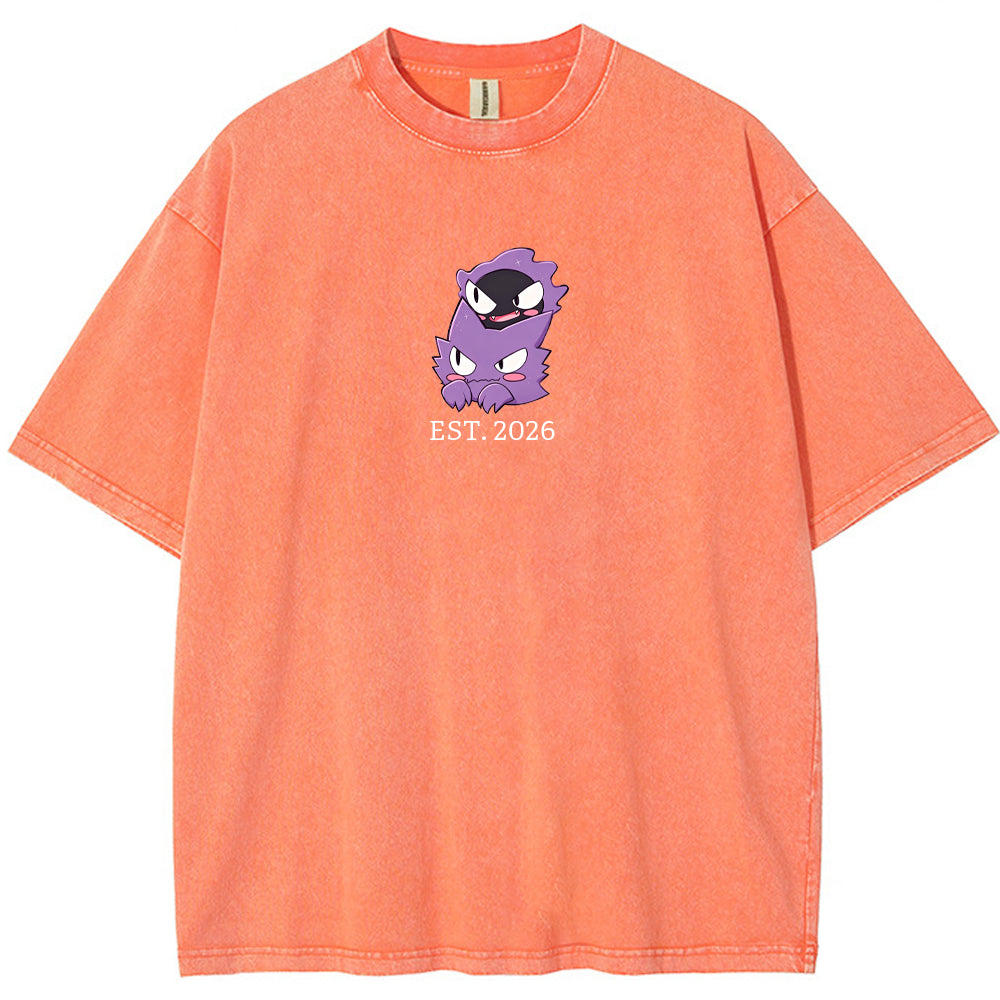 Cute Parent & Kid Gastly Haunter Vintage T-Shirt