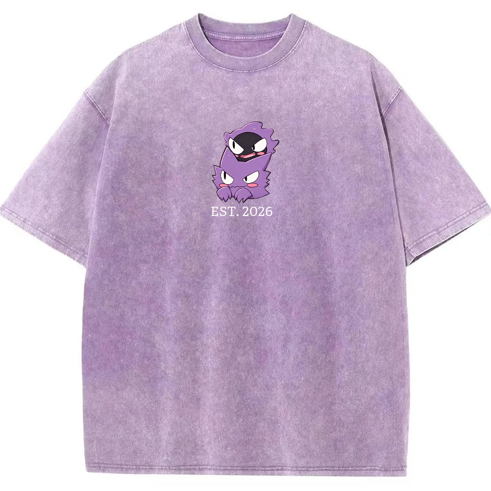 Cute Parent & Kid Gastly Haunter Vintage T-Shirt