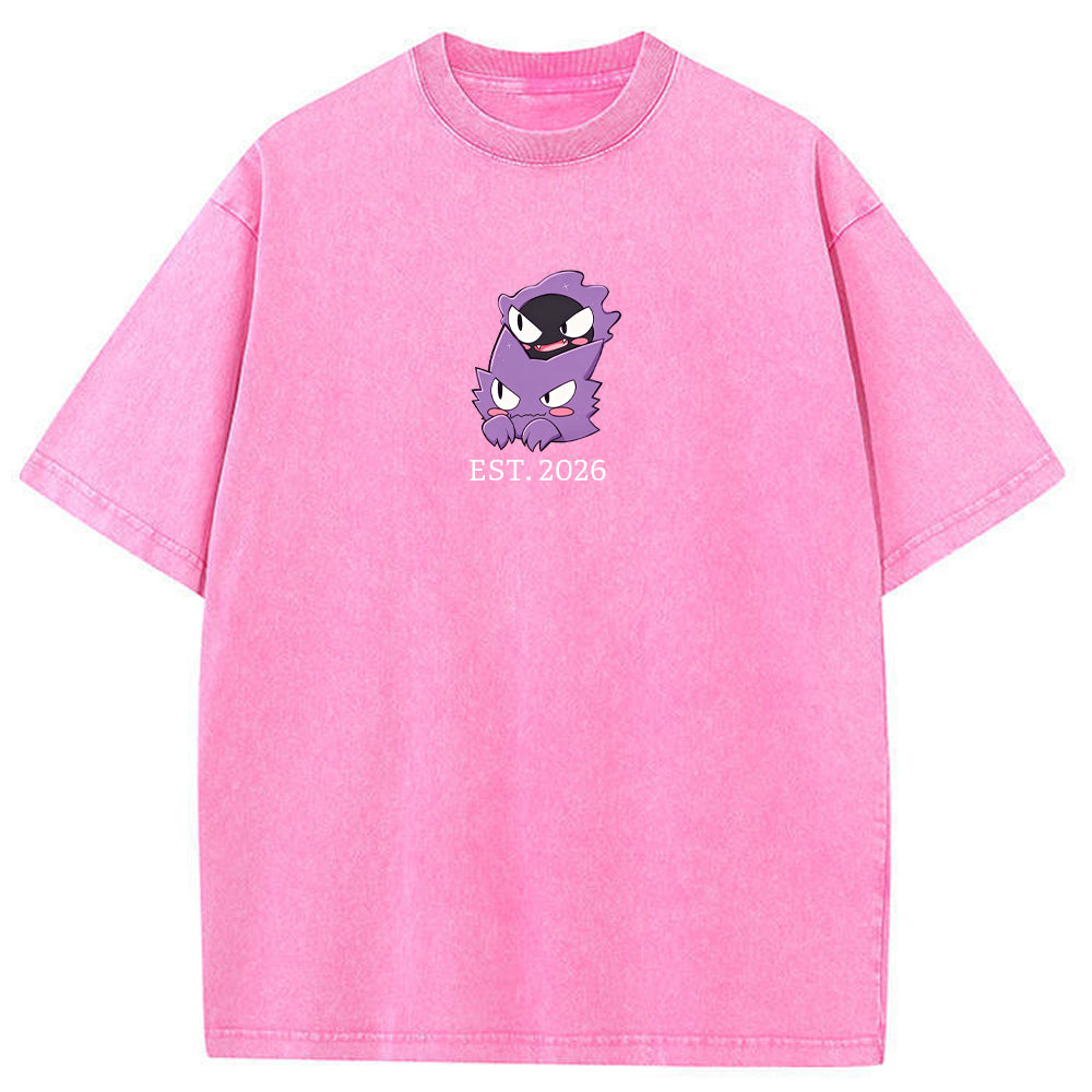 Cute Parent & Kid Gastly Haunter Vintage T-Shirt