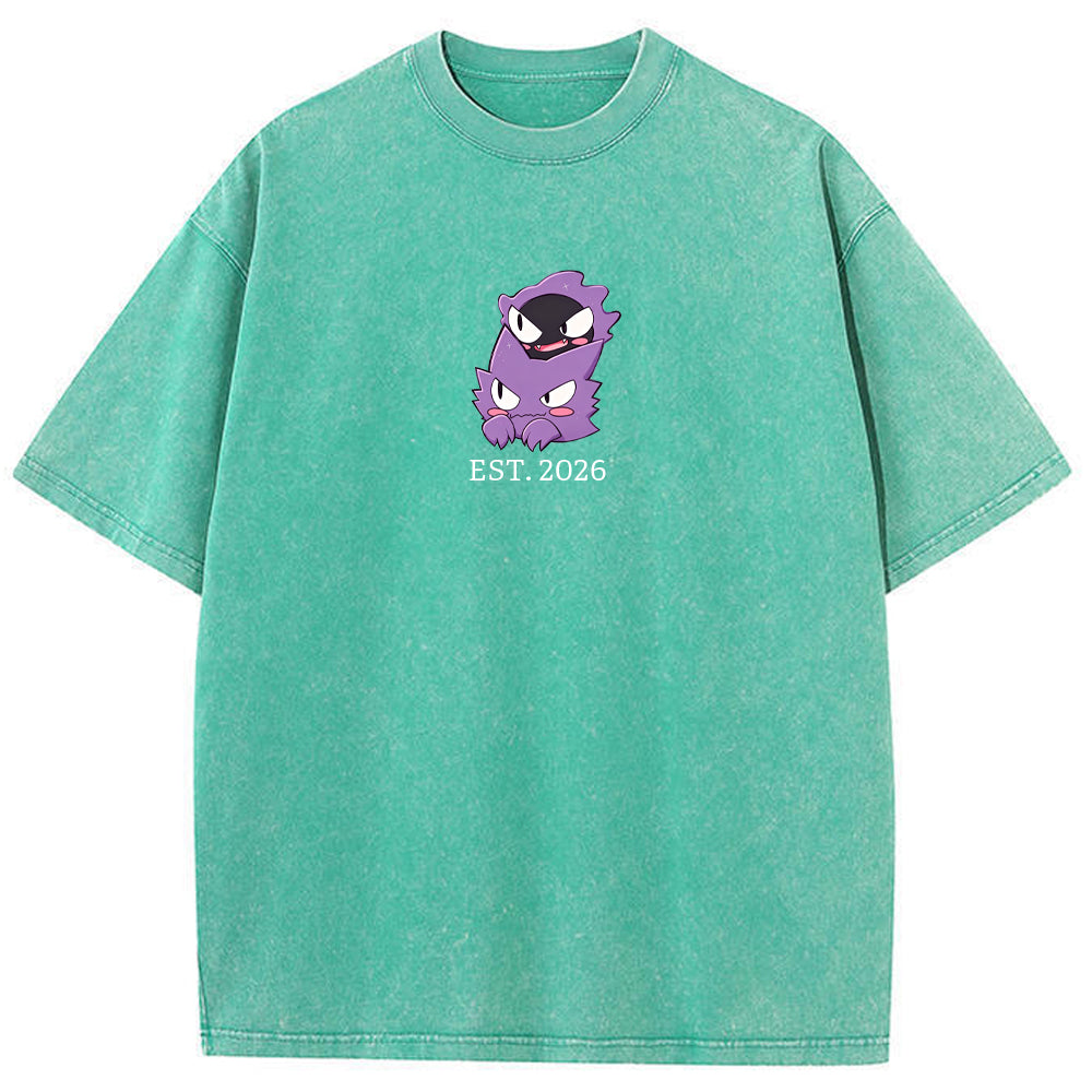 Cute Parent & Kid Gastly Haunter Vintage T-Shirt